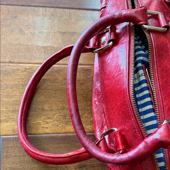 Rebecca Minkoff Cherry Red Leather Satchel - Picture 3 of 7